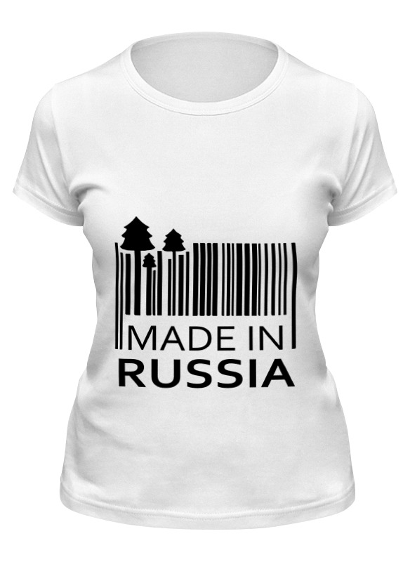 

Футболка женская Printio Made in russia белая 2XL, Белый, Made in russia