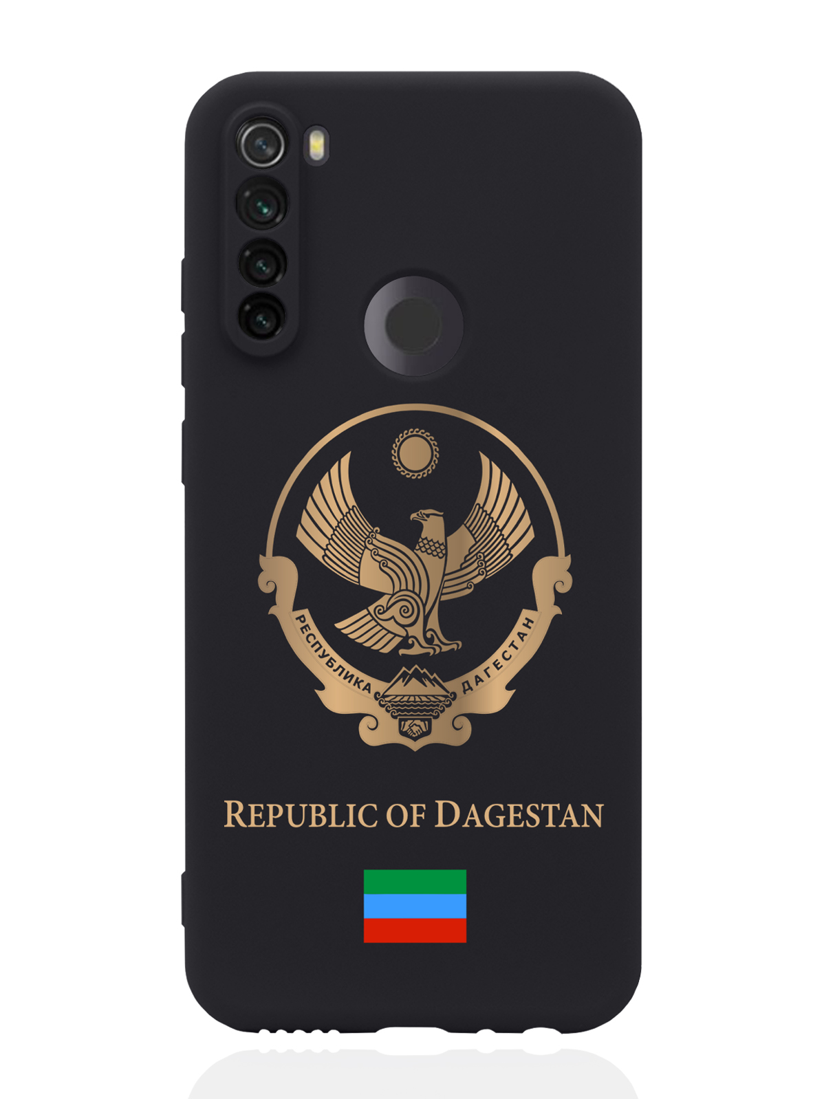 

Чехол SignumCase для Xiaomi Redmi Note 8T Золотой Герб Дагестана черный, Золотистый;черный