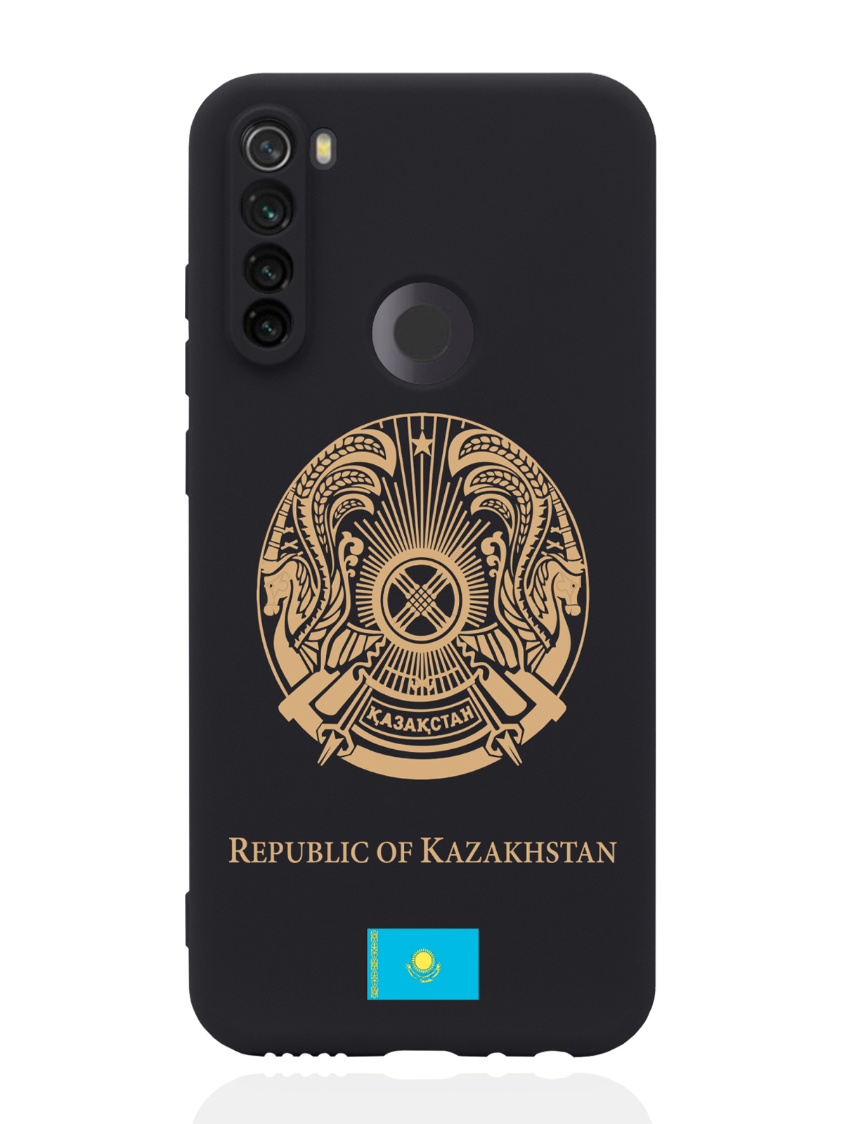 

Чехол SignumCase для Xiaomi Redmi Note 8T Золотой Герб Казахстана черный, Золотистый;черный
