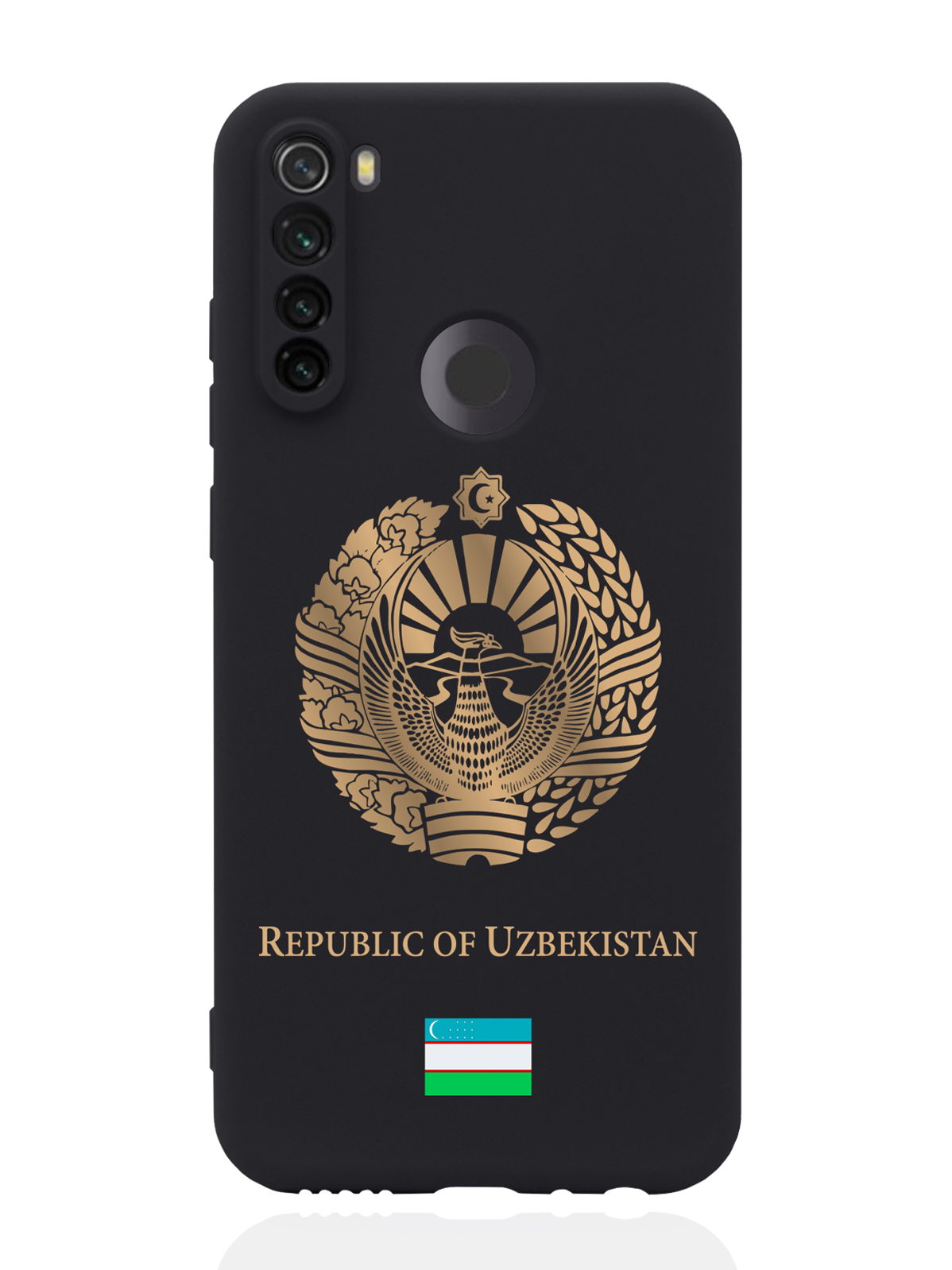 

Чехол SignumCase для Xiaomi Redmi Note 8T Золотой Герб Узбекистана черный, Золотистый;черный