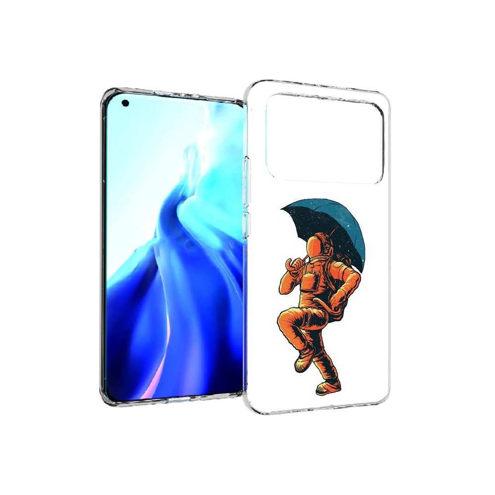 

Чехол MyPads Tocco для Xiaomi Mi 11 Ultra шагающий космонавт с зонтом (PT160500.261.695), Прозрачный, Tocco