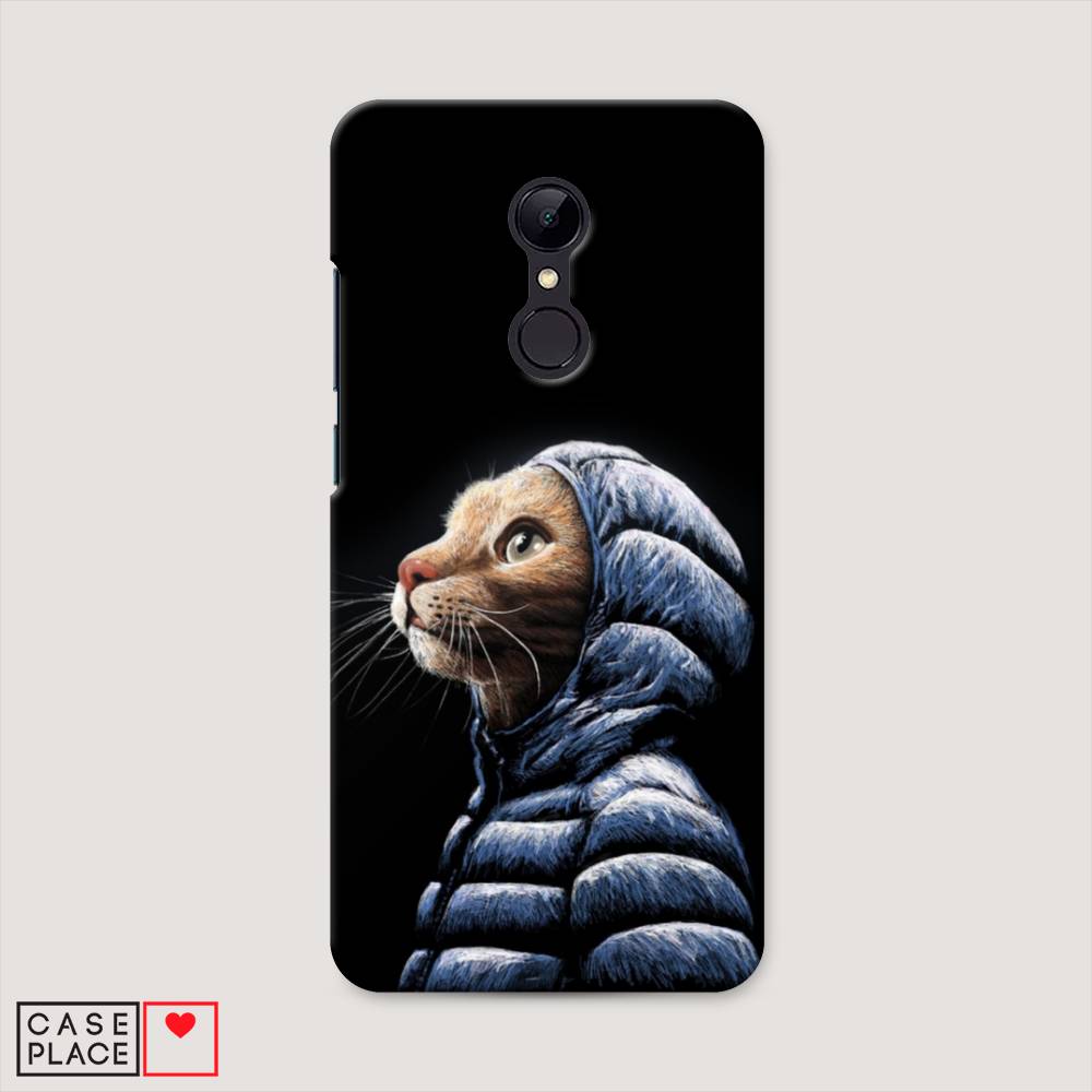 

Пластиковый чехол "Кот в капюшоне" на Xiaomi Redmi 5, 33020-1