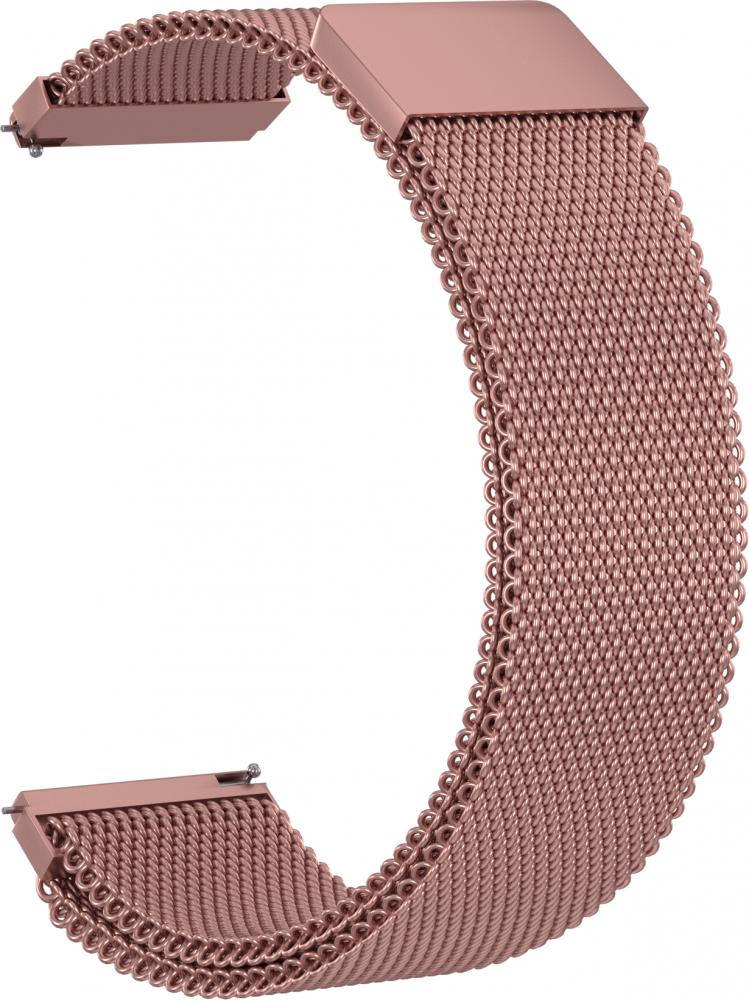 Ремешок GSMIN Milanese Loop 22 для Amazfit Pace / Pace 2 / GTR 47mm / Stratos 2S (Розовый)