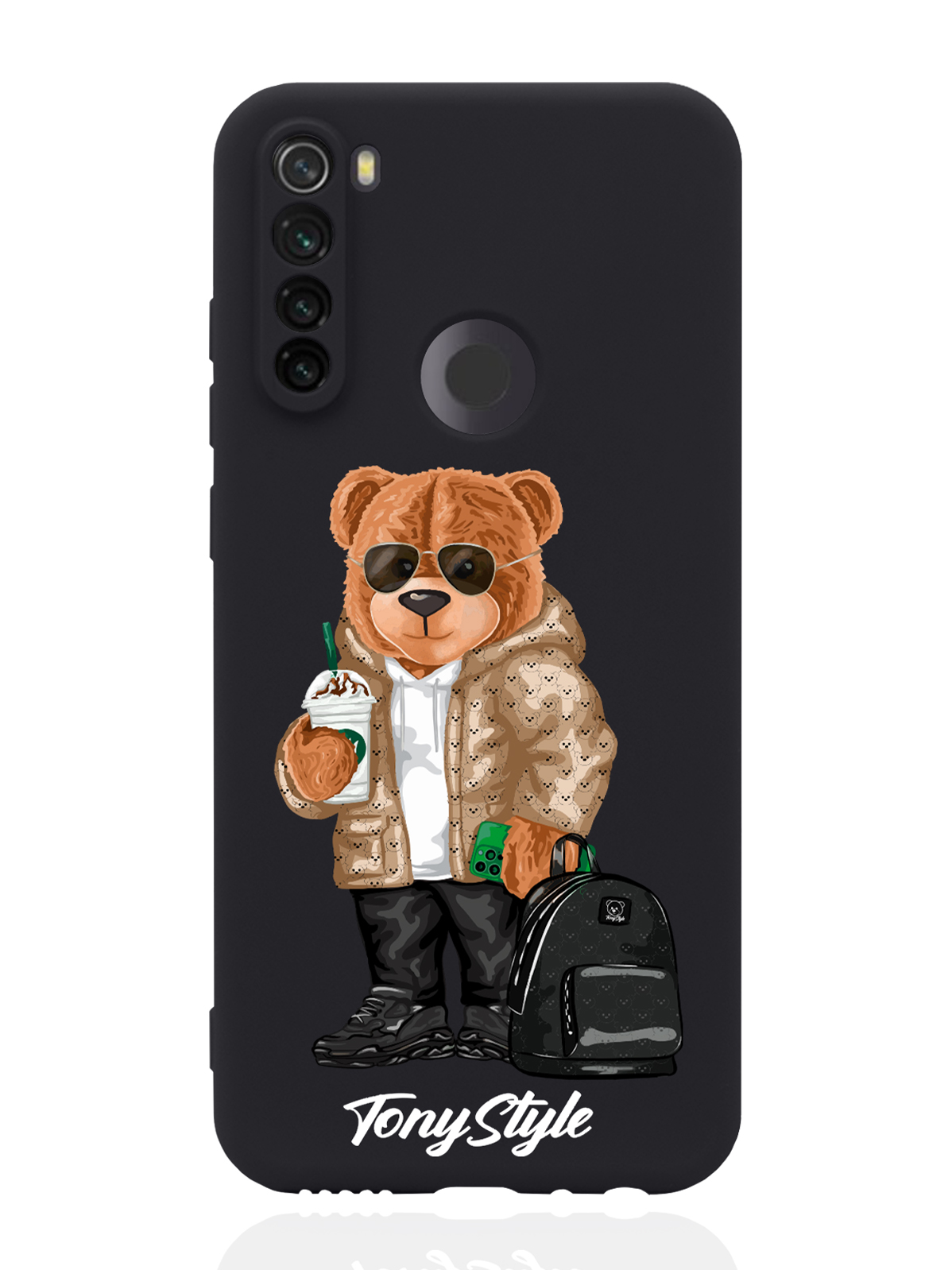 

Чехол Tony Style для Xiaomi Redmi Note 8T Tony Style в очках черный, Коричневый;черный;белый