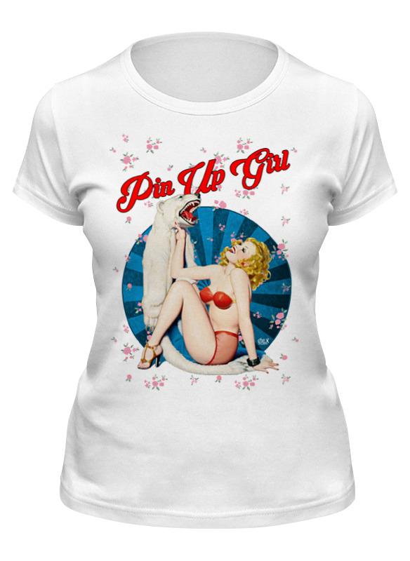 

Футболка женская Printio Pin up girl белая M, Белый, Pin up girl