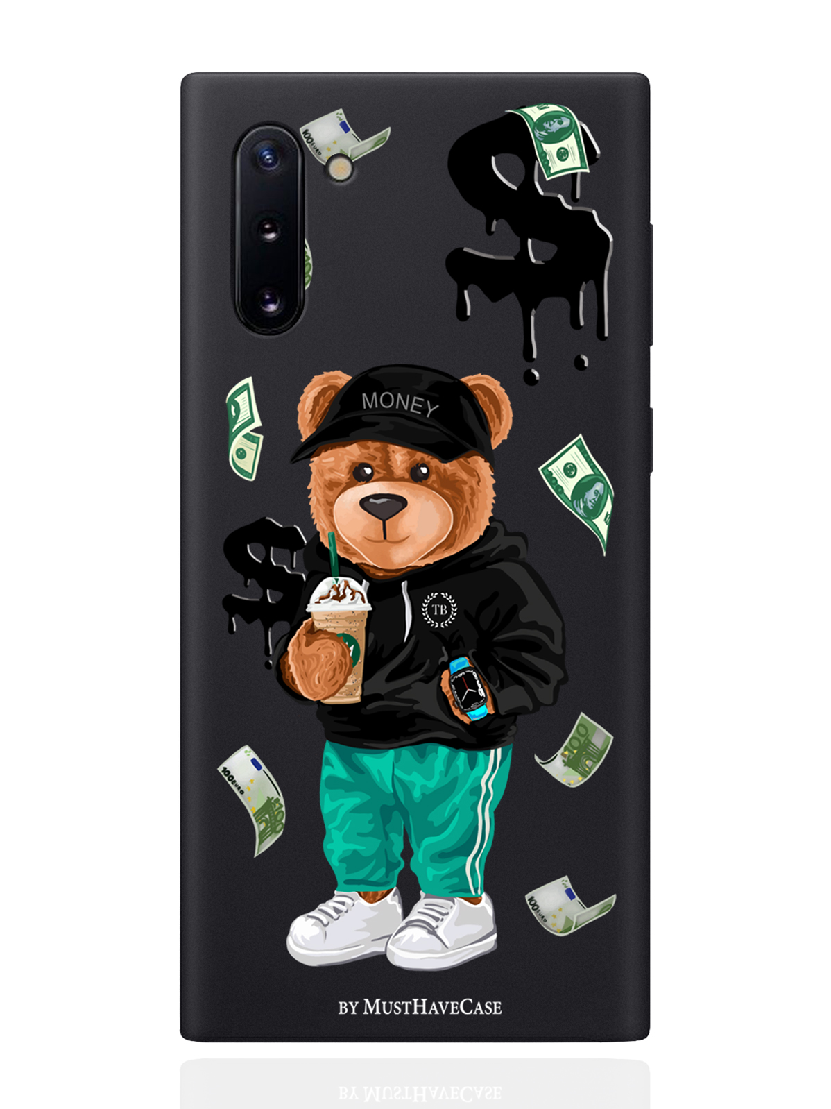 фото Чехол musthavecase для samsung galaxy note 10 tony bear/ мишка тони черный