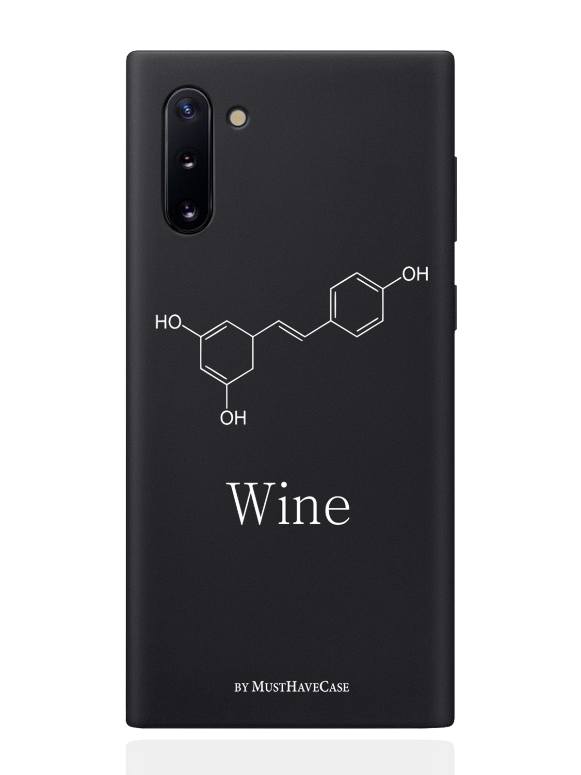 

Чехол MustHaveCase для Samsung Galaxy Note 10 Молекула вина черный, Черный;белый