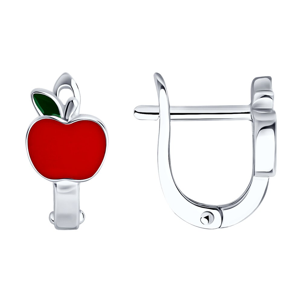

Серьги из серебра SOKOLOV 94026583-91, эмаль, 94026583-91