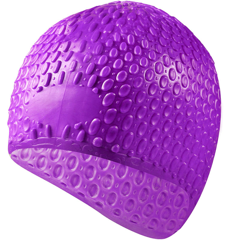 

B31519-7 Шапочка для плавания силиконовая Bubble Cap фиолетовая Спортекс