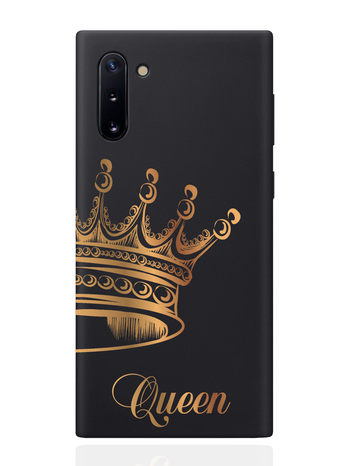 

Чехол MustHaveCase для Samsung Galaxy Note 10 Парный чехол корона Queen черный, Черный;золотистый