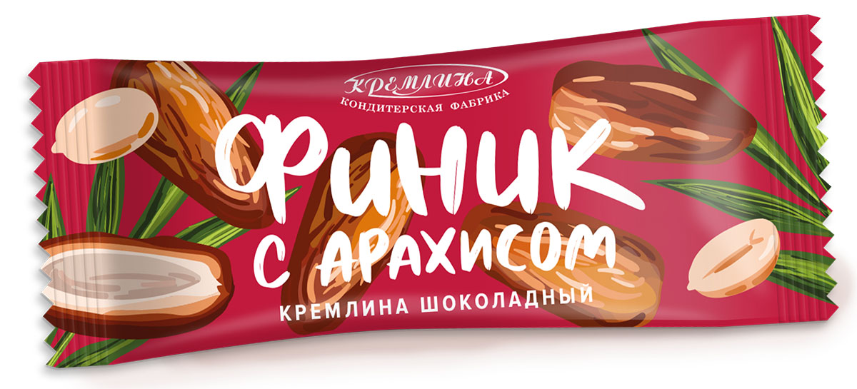 Батончик Кремлина Финик шоколадный с арахисом 6 шт. по 30 г