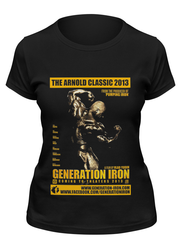

Футболка женская Printio Generation iron / поколение железа черная M, Черный, Generation iron / поколение железа