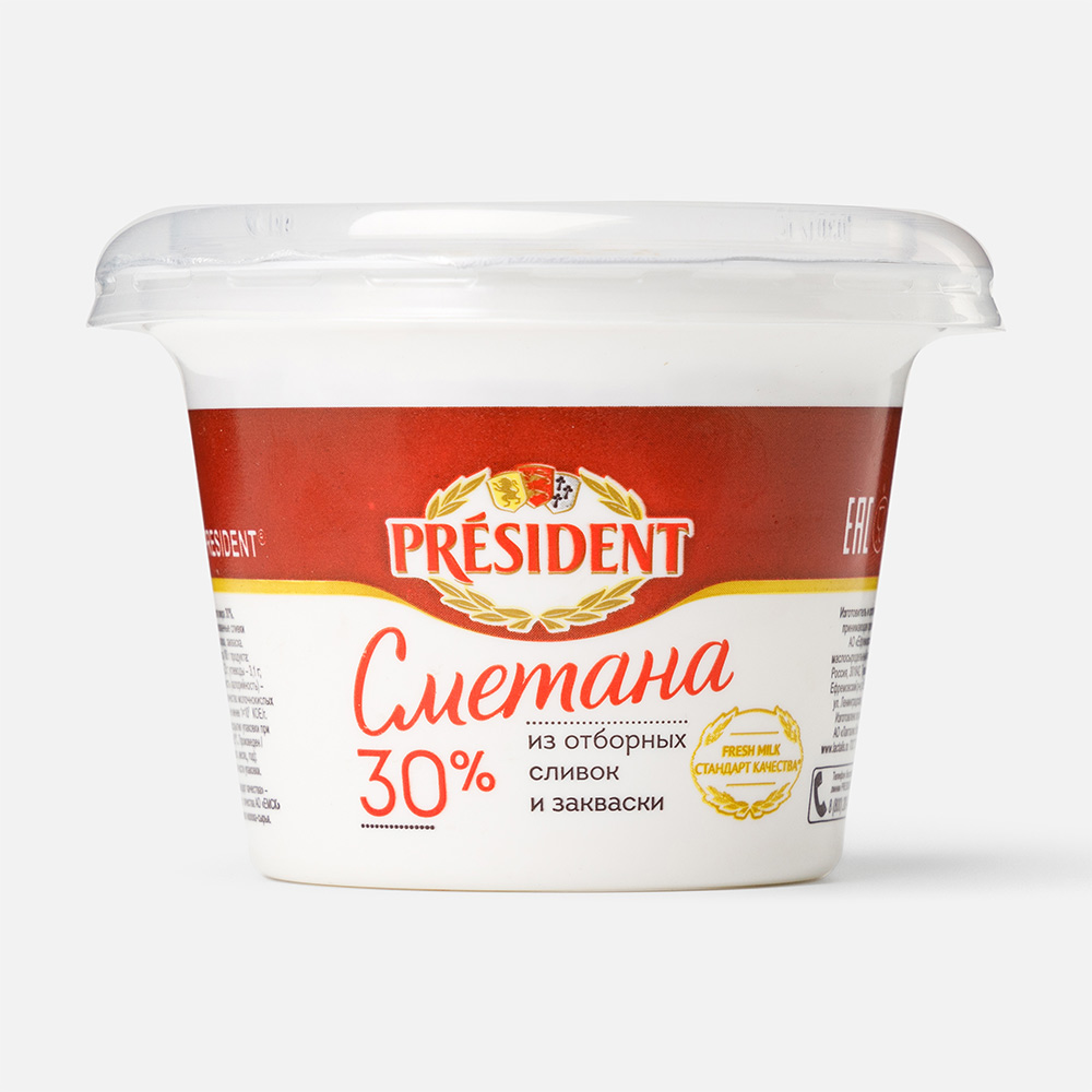 Сметана President 30 % 180 г