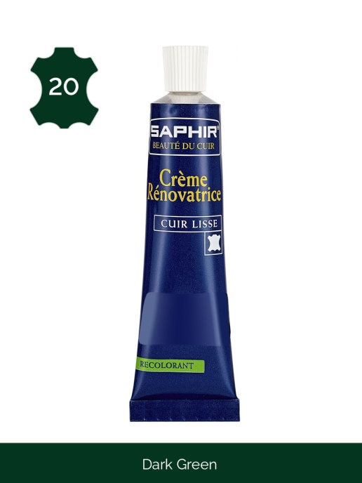 Восстановитель кожи Saphir Creme RENOVATRICE (dark green) темно-зеленый 25 мл Франция