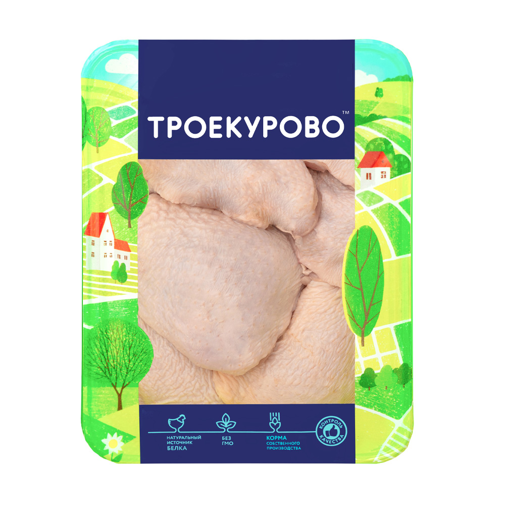 

Бедро цыпленка-бройлера Троекурово на кости, охлажденное, 900 г