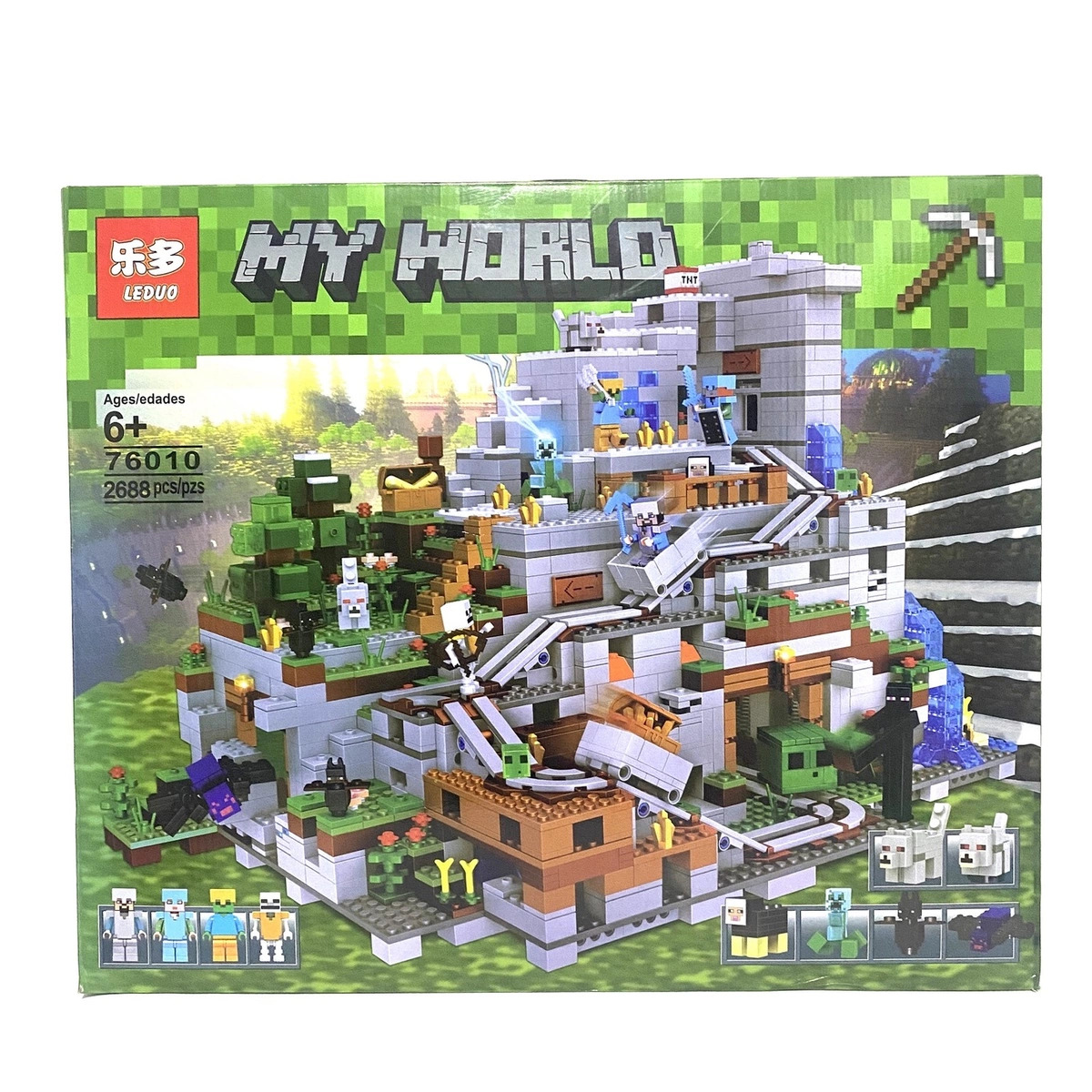 Конструктор Leduo Майнкрафт Горная пещера (Minecraft), 2688 деталей, My World