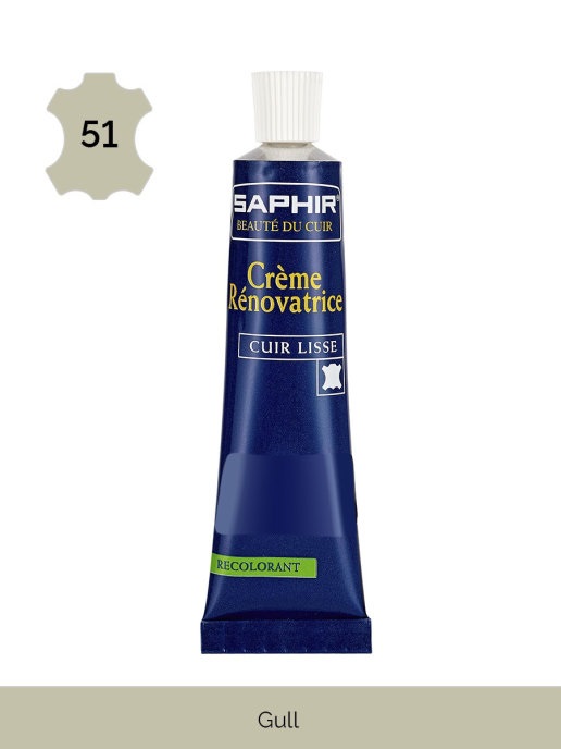 

Восстановитель кожи Saphir Creme RENOVATRICE (gull) бежево-серый 25 мл, Бежевый, Creme Renovatrice