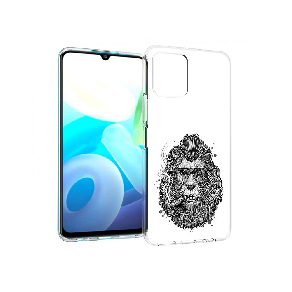 

Чехол MyPads Tocco для Vivo Y15s курящий лев (PT224456.390.432), Прозрачный, Tocco