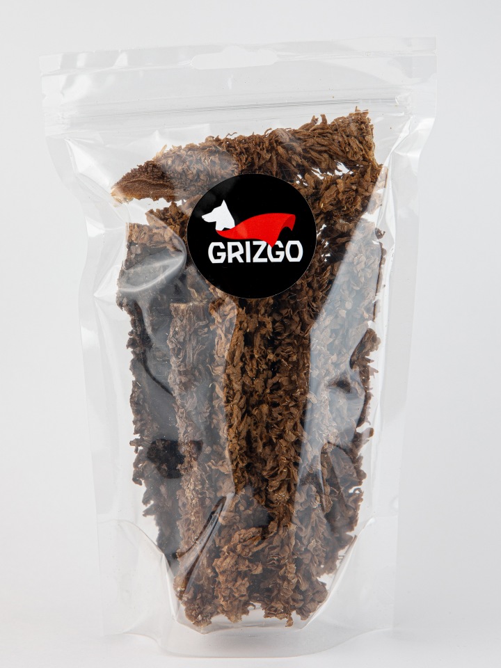 фото Лакомство для собак grizgo, рубец говяжий вкусный, говядина, 100г