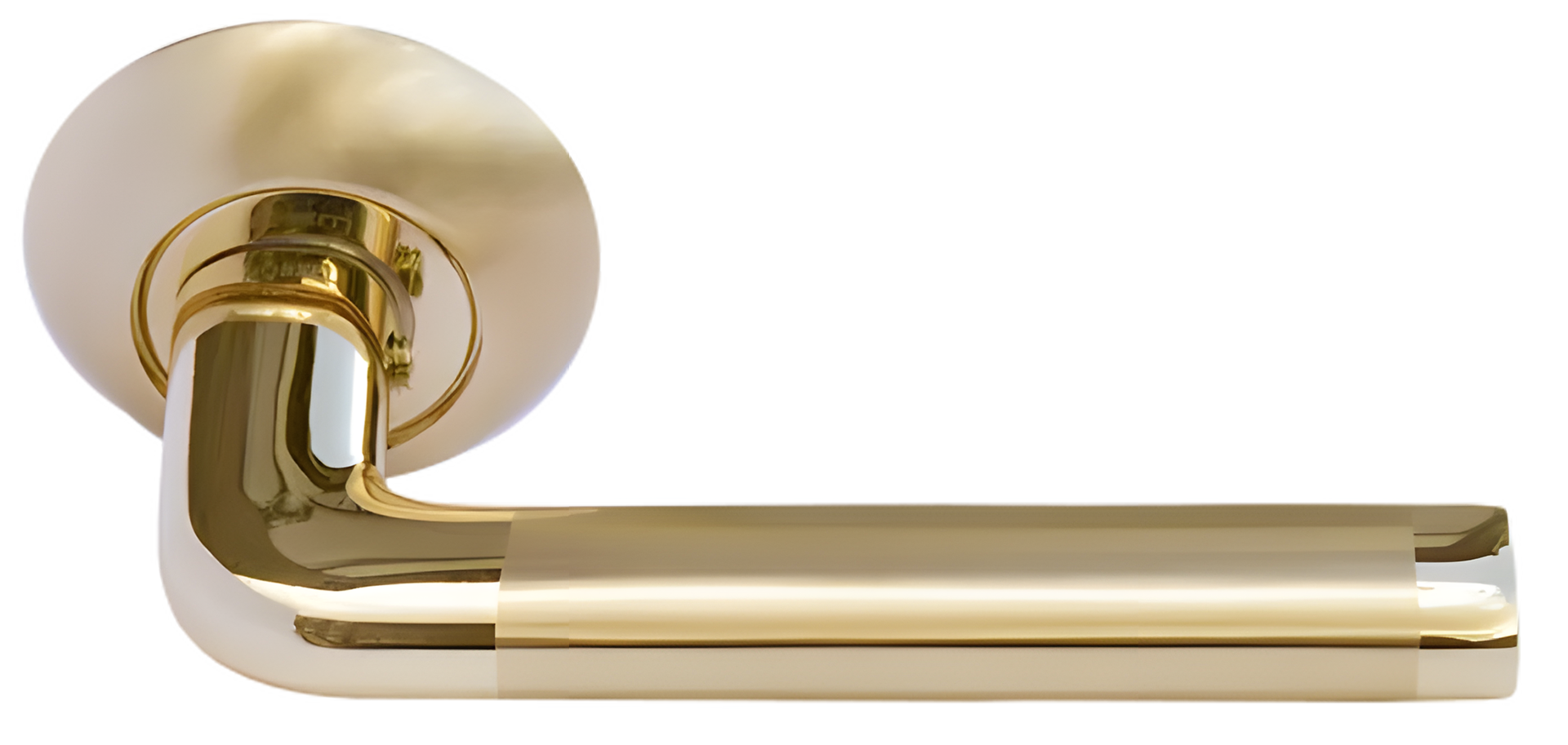 

Ручка дверная межкомнатная Morelli MH-03 SG/GP мат. золото/золото, Золотой