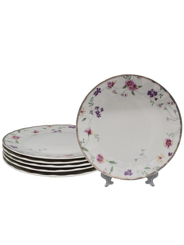 

Набор тарелок Флоренс Lenardi 6 штук 26,5 см 181-150, Белый