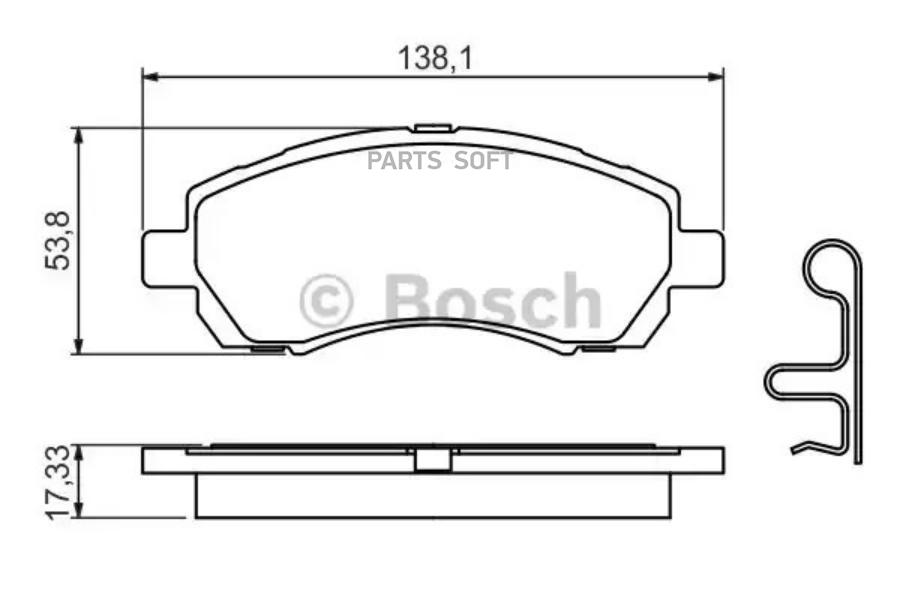 

Тормозные колодки Bosch дисковые 986424770