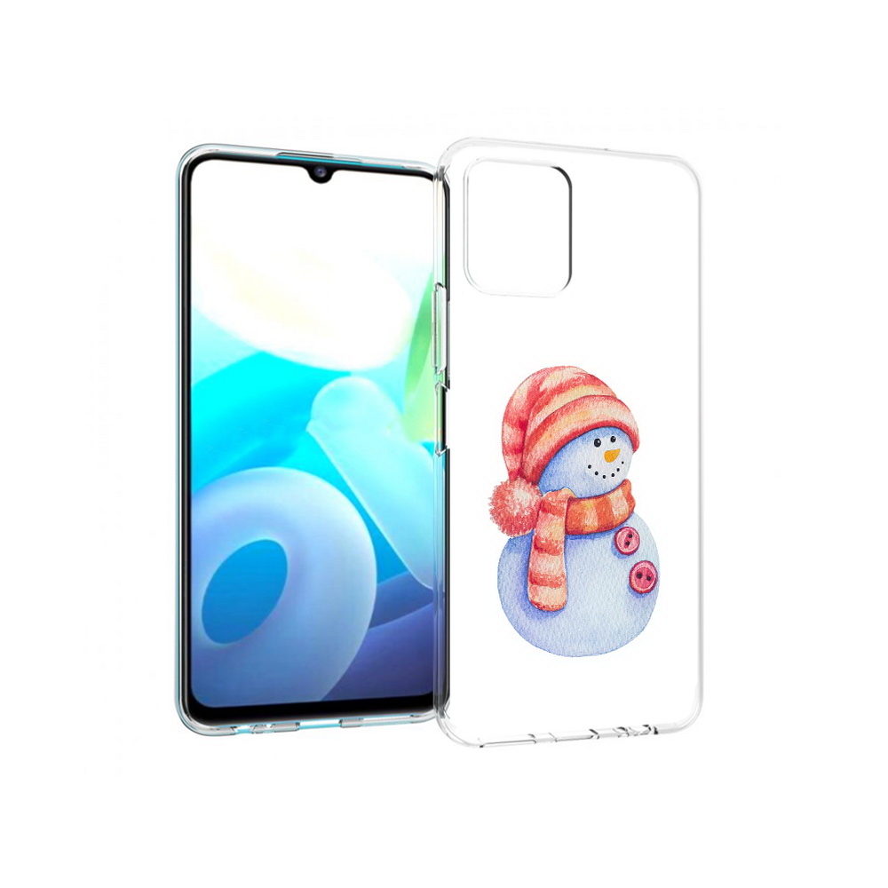 

Чехол MyPads Tocco для Vivo Y15s Веселый снеговик (PT224456.390.44), Прозрачный, Tocco