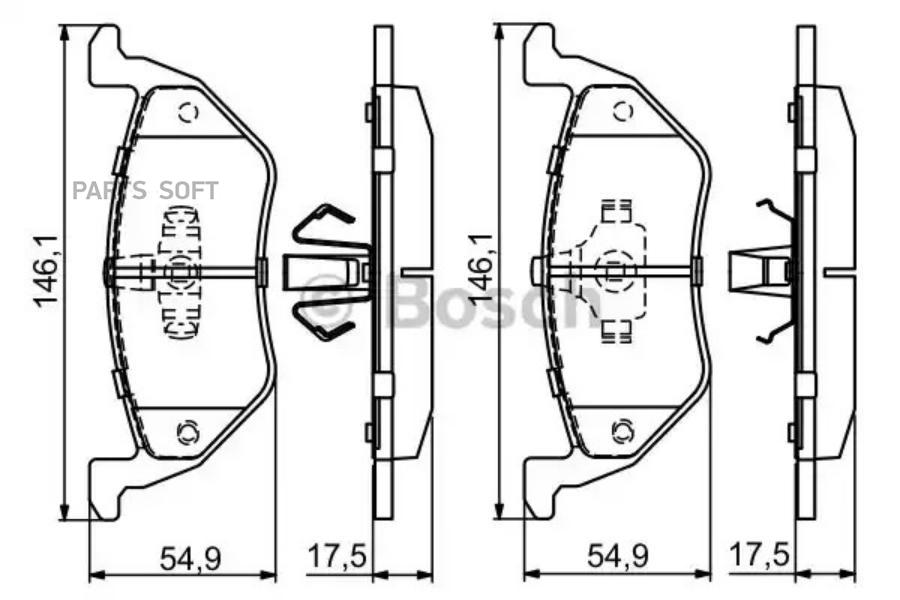 

Комплект тормозных колодок BOSCH 0986494683