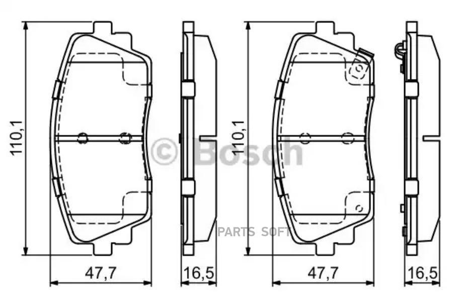 

Тормозные колодки Bosch дисковые 986494688