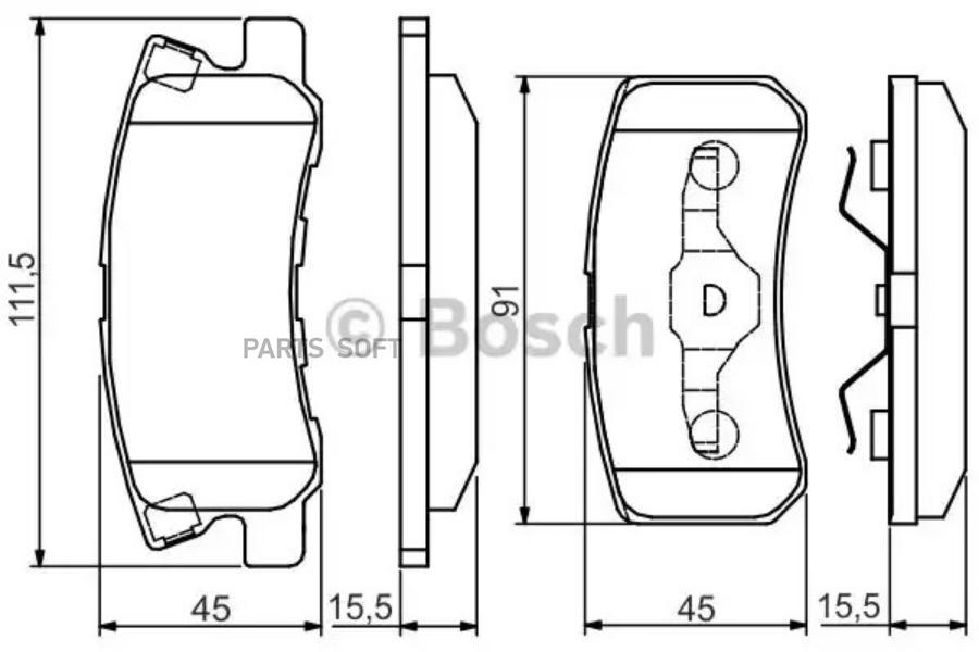 

Тормозные колодки Bosch дисковые 986495172