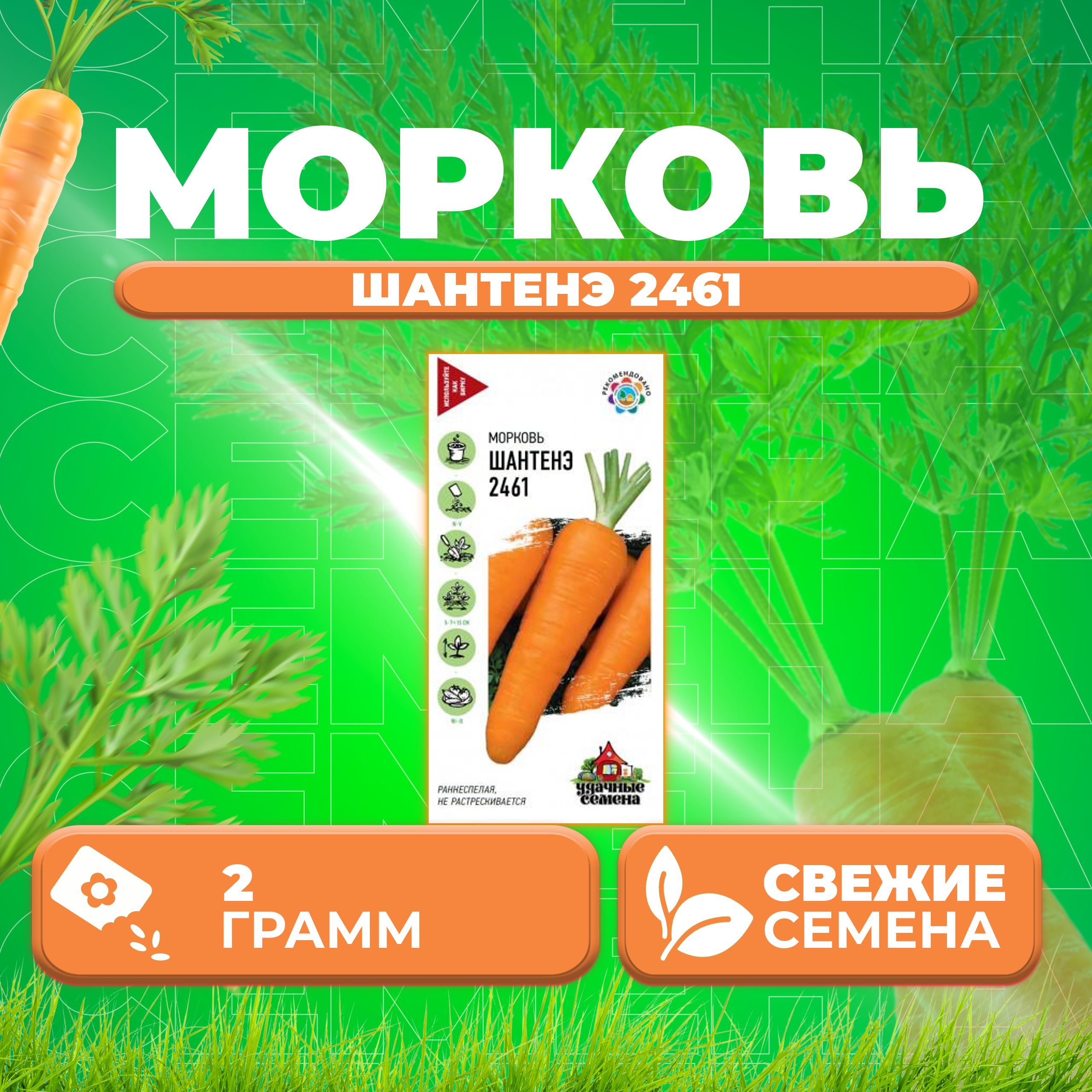 

Семена морковь Шантенэ 2461 Удачные семена 10002414-1 1 уп.