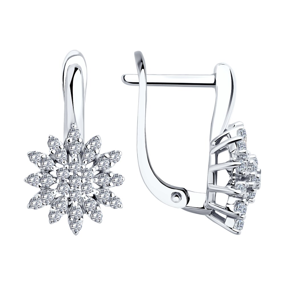 

Серьги из серебра SOKOLOV 94026597-91, фианит, 94026597-91