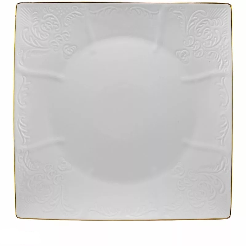 

Тарелка Maria Gold Lenardi квадратная 20х2,5 см 226-125, Белый