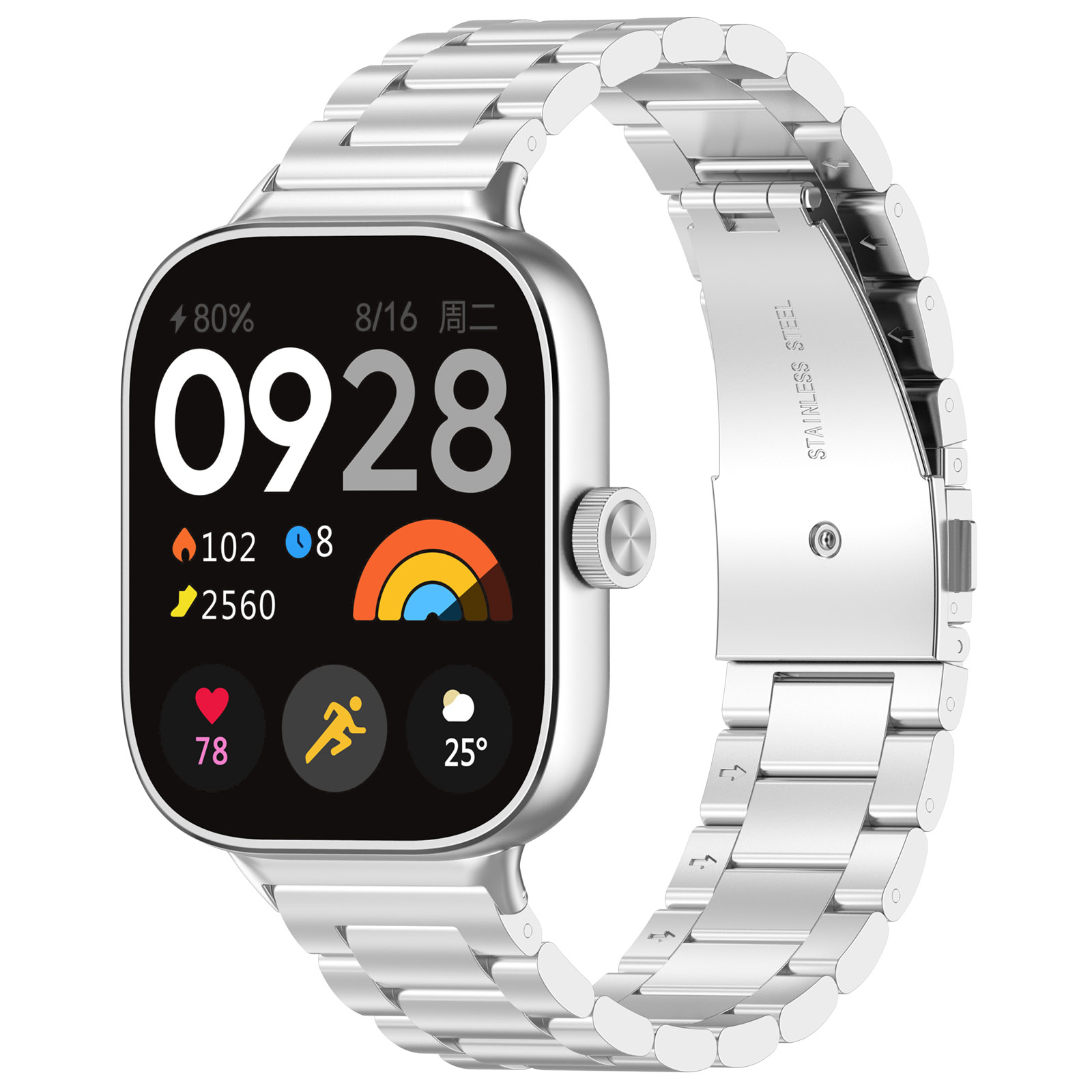 

Металлический ремешок для Xiaomi Mi Band 8 Pro / Redmi Watch 4, серебристый, Mi Band 8 Pro / Redmi Watch 4
