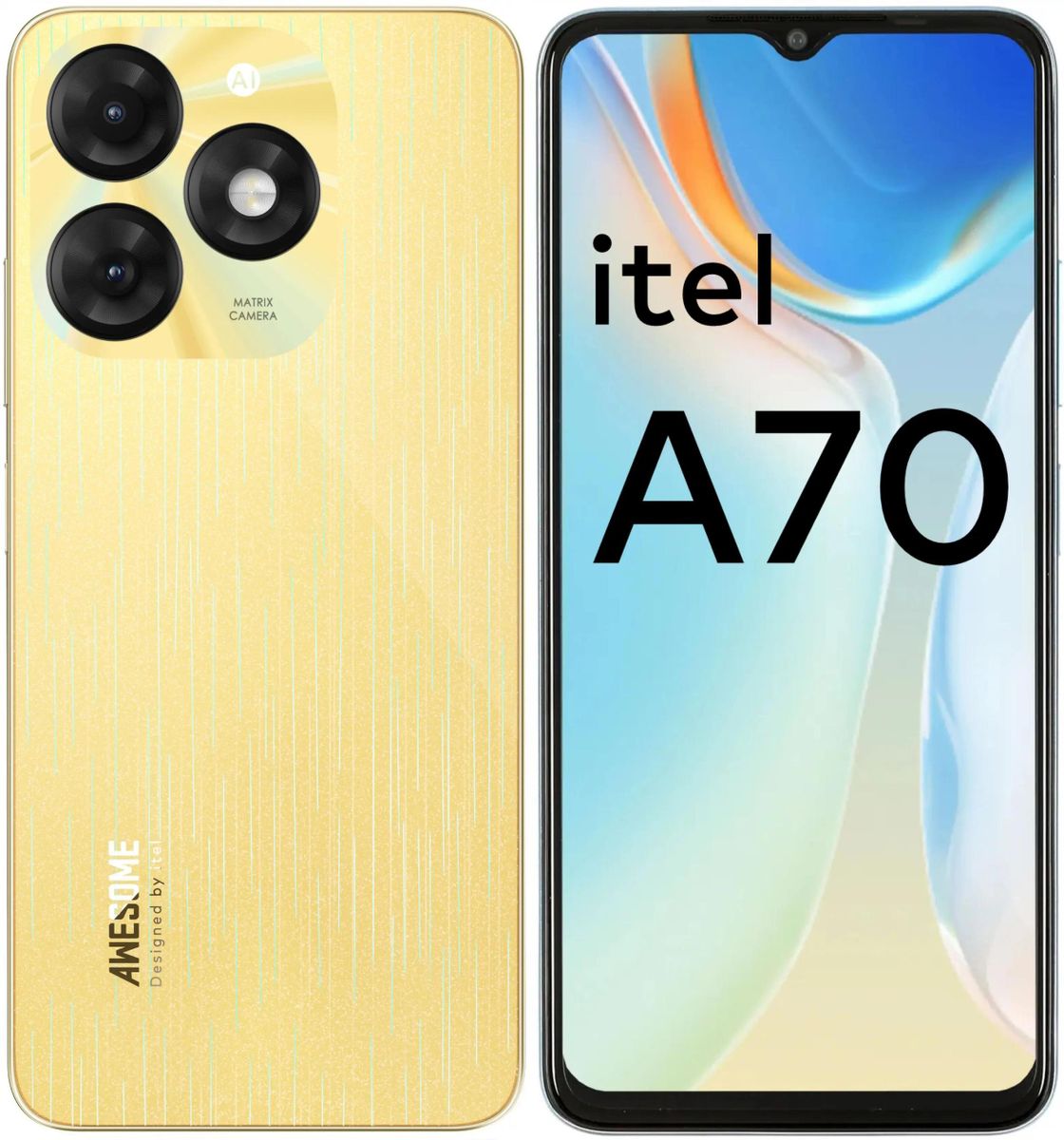 

Смартфон ITEL A70 3/128Gb, A665L, золотой
