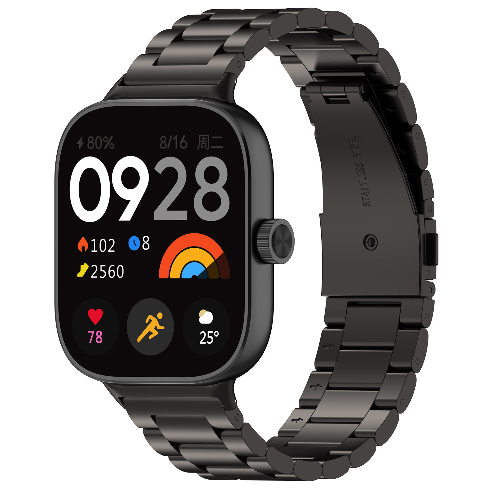 

Металлический ремешок для Xiaomi Mi Band 8 Pro / Redmi Watch 4, черный, Mi Band 8 Pro / Redmi Watch 4