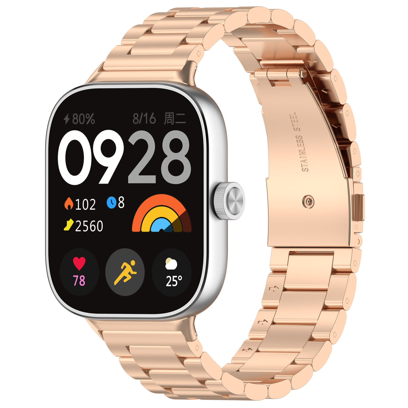 

Металлический ремешок для Xiaomi Mi Band 8 Pro / Redmi Watch 4, розовое золото, Mi Band 8 Pro / Redmi Watch 4