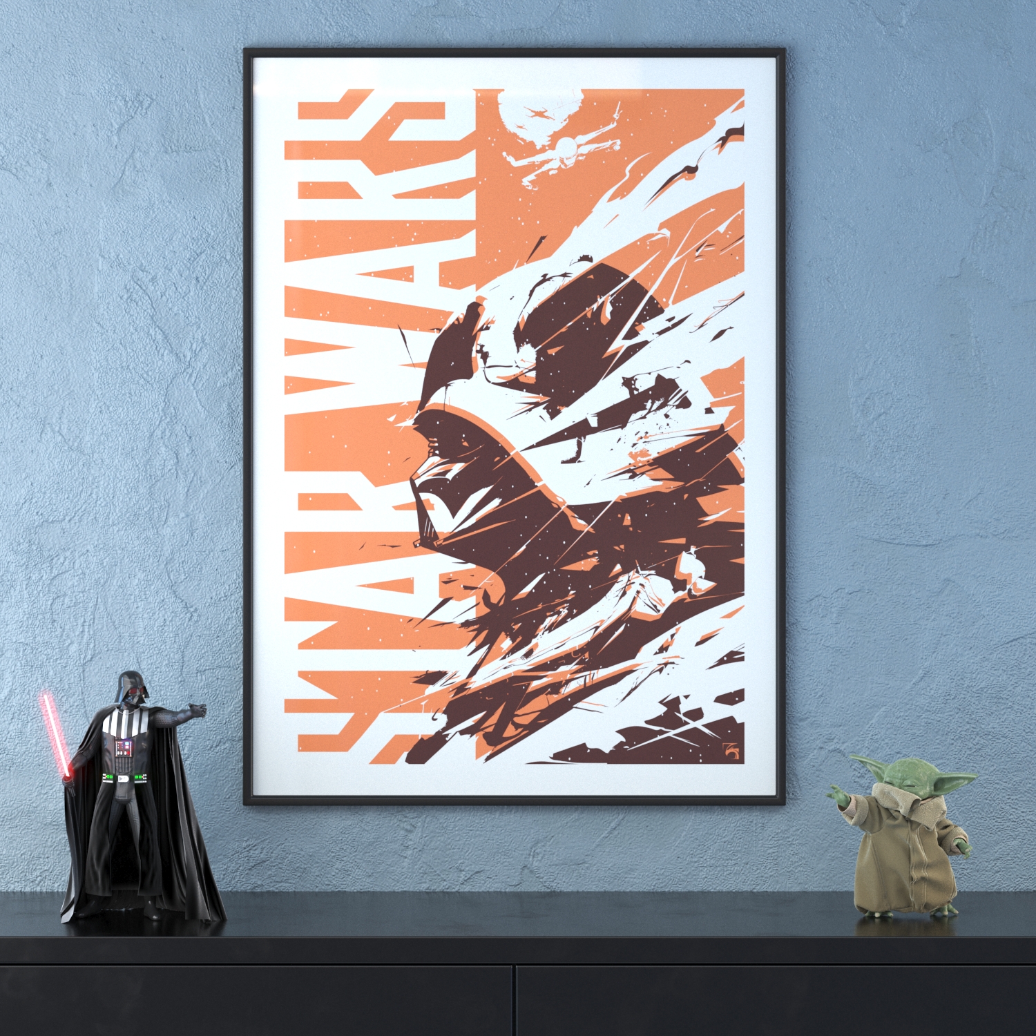 

Постер DigitalRazor Star Wars Vader Orange 60x43, Star Wars Edition