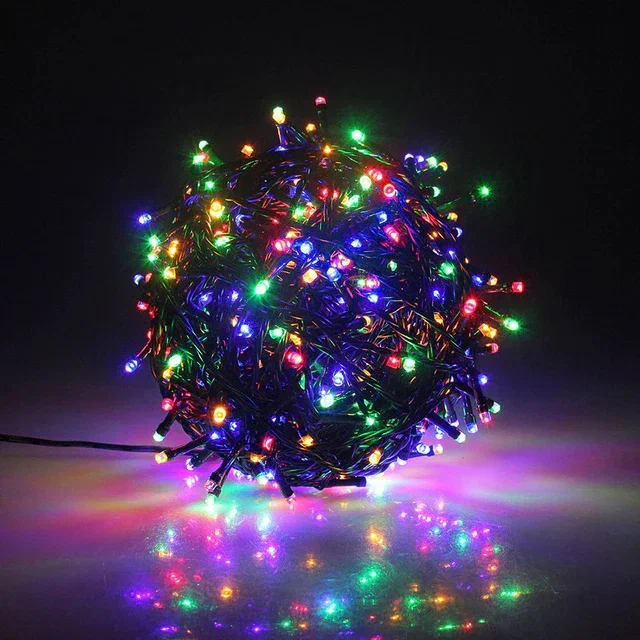 

Нить светодиодная QVATRA 25 метров, зеленый провод QVGRLD-GN-30-RGB разноцветная, гирлянда 25 метров, зеленый провод