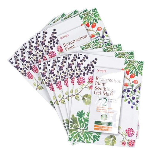 

Тканевая маска для лица Petitfee Resurrection Plant Soothing Gel Mask Маска 10*30г, 240568