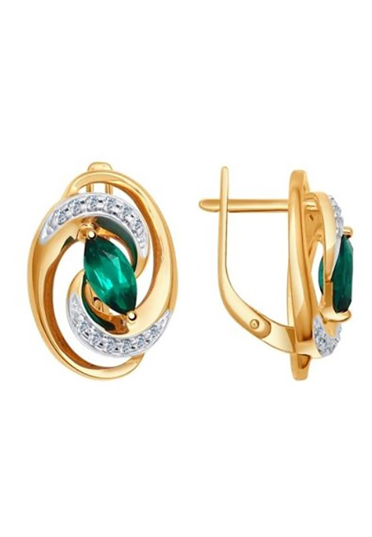 

Серьги из серебра с изумрудом/фианитом Kari Jewelry С639-2815М1, С639-2815М1