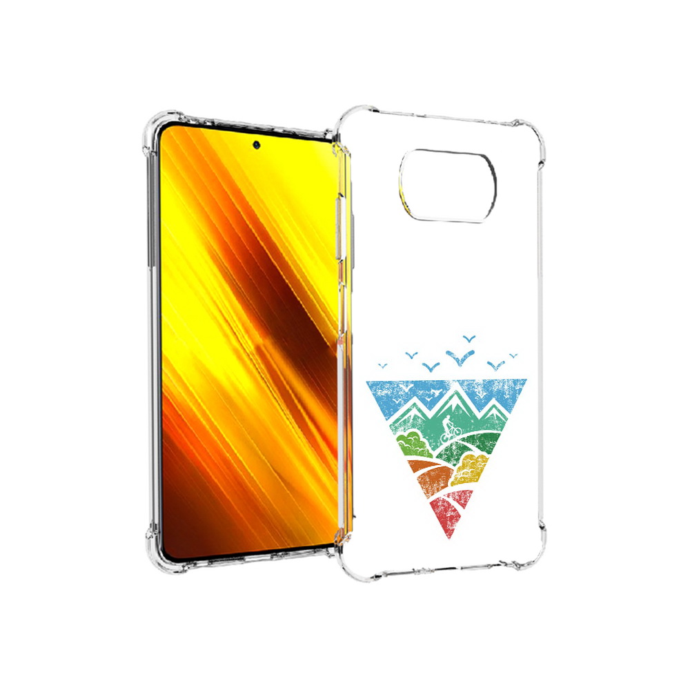 

Чехол MyPads Tocco для Xiaomi Poco X3 Лес земля море чайки (PT154881.262.105), Прозрачный, Tocco