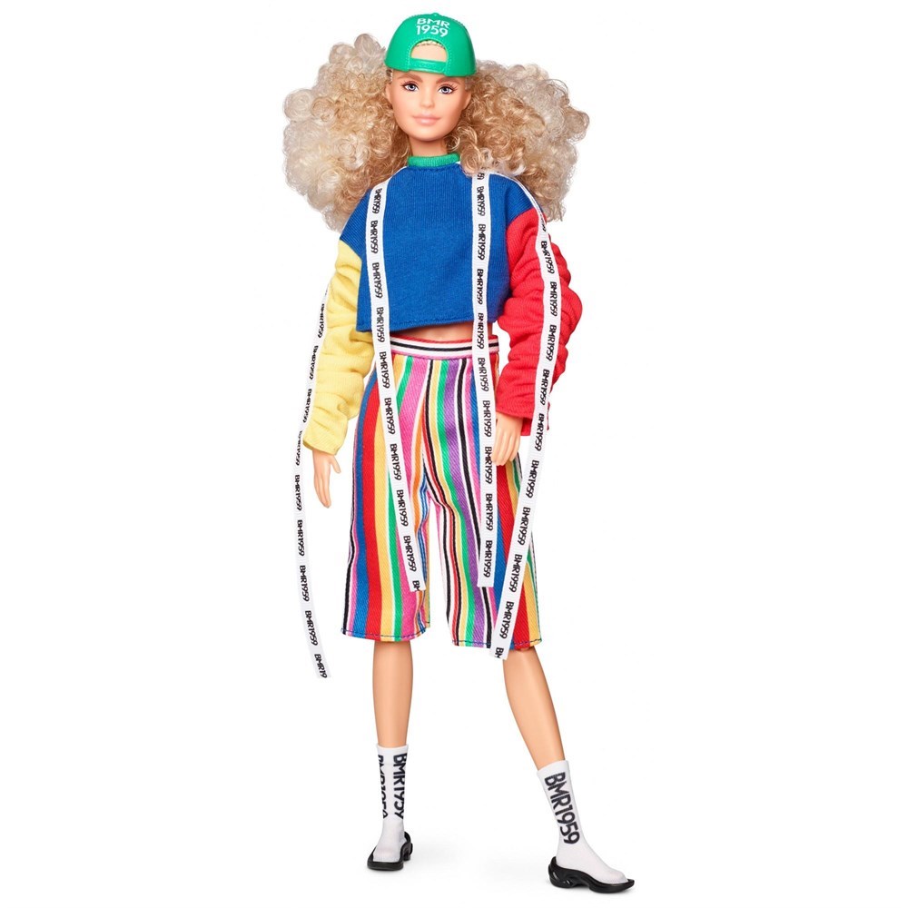 

Mattel Кукла Барби Barbie BMR1959 Color Block Sweatshirt with Logo Tape & Striped Shorts
