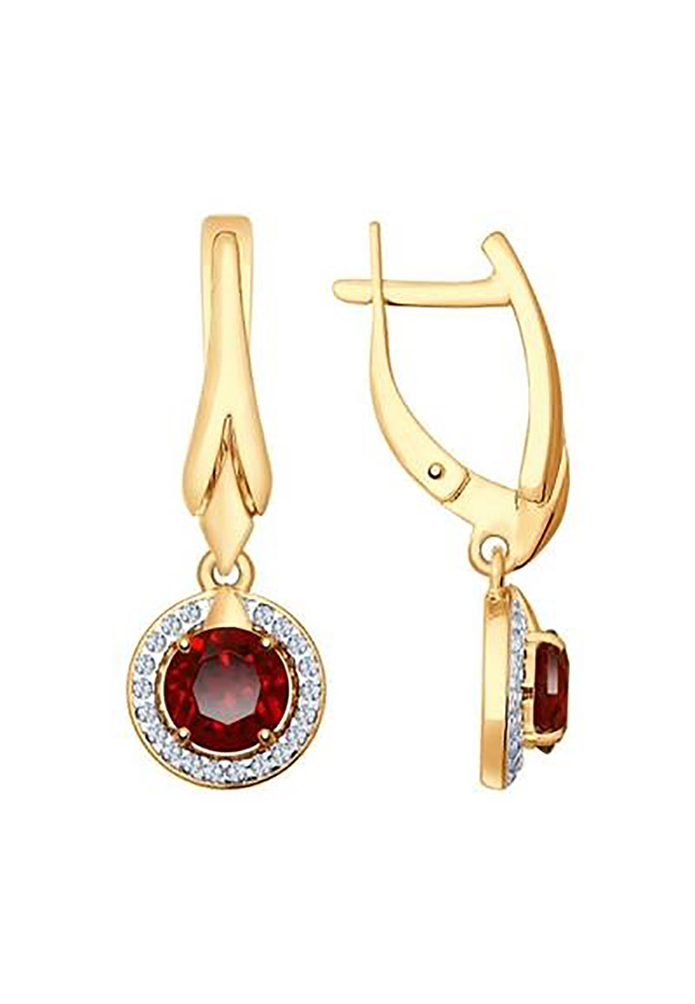 

Серьги подвески из серебра с фианитом/гранатом Kari Jewelry С629-2825Гр, С629-2825Гр
