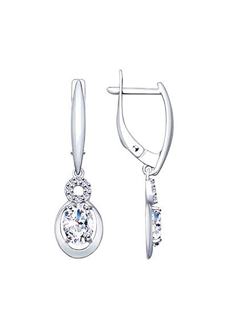 

Серьги подвески из серебра с фианитом Kari Jewelry С630-2853, С630-2853