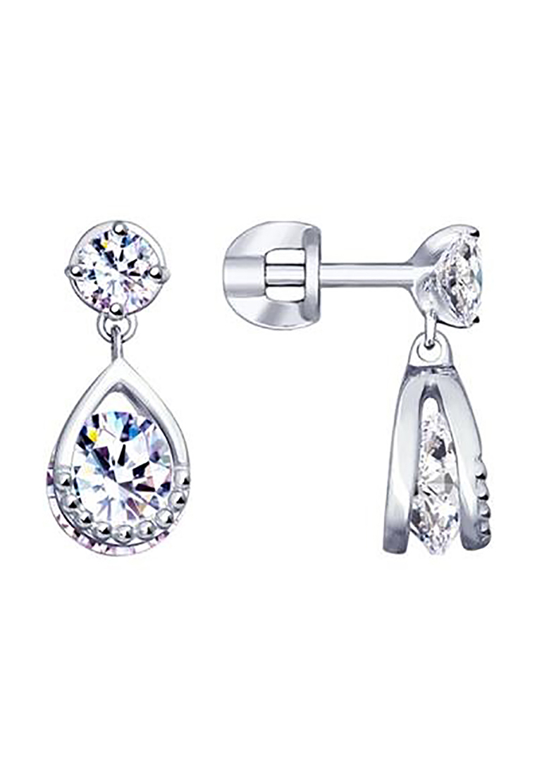 

Серьги подвески из серебра с фианитом Kari Jewelry С630-2887, С630-2887