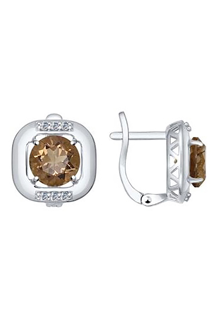 

Серьги из серебра с раухтопазом/фианитом Kari Jewelry С620-2899ТР, С620-2899ТР