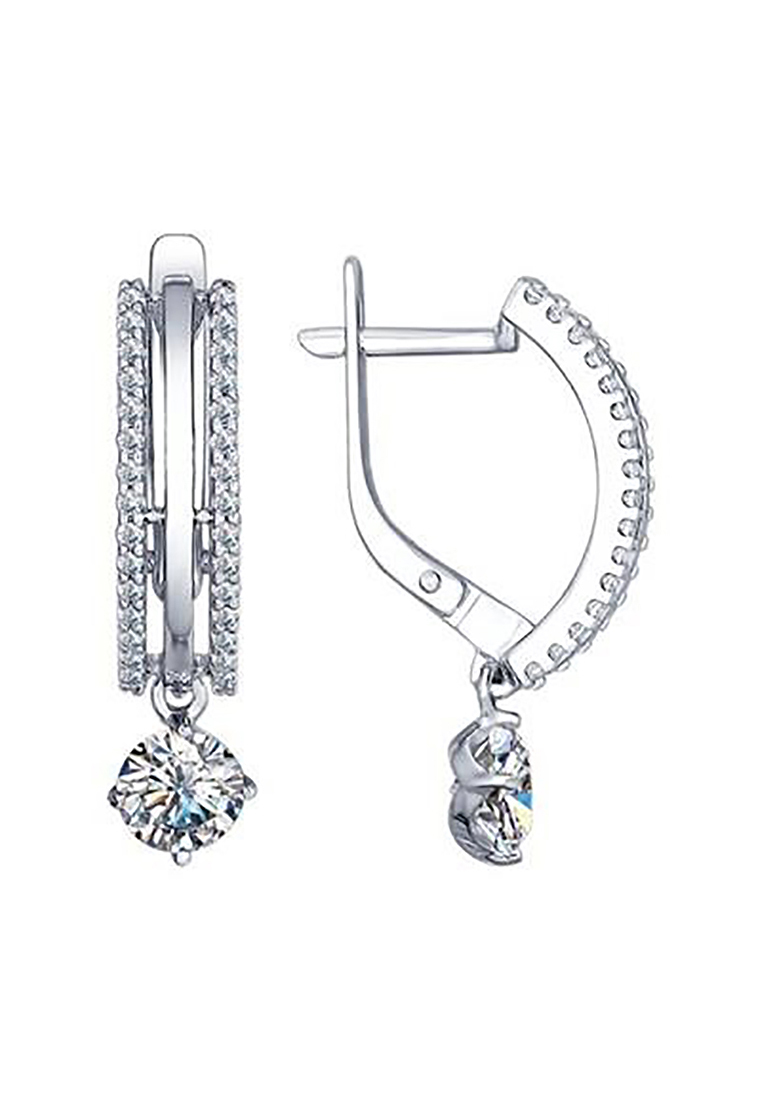 

Серьги подвески из серебра с фианитом Kari Jewelry С630-2907, С630-2907