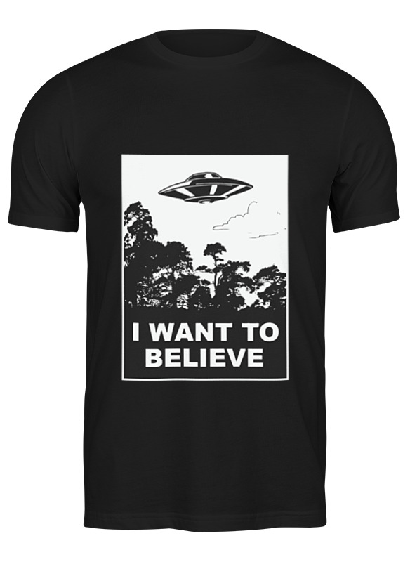 

Футболка мужская Printio i want to believe (x-files) черная 2XL, Черный, i want to believe (x-files)