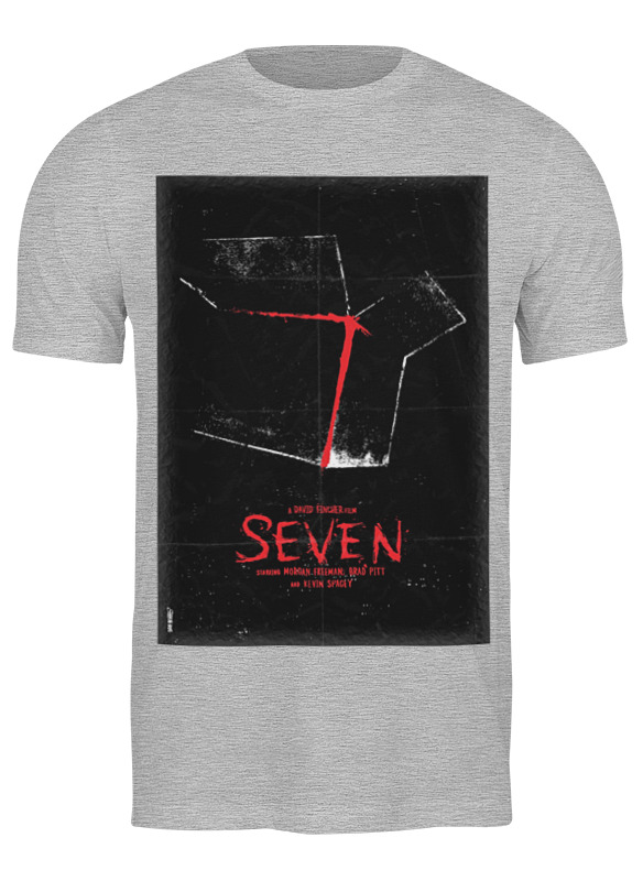 

Футболка мужская Printio Seven / семь серая 2XL, Серый, Seven / семь